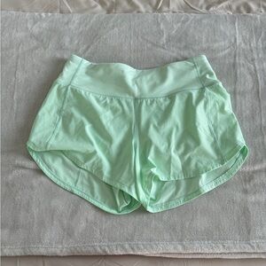 Lululemon light green shorts